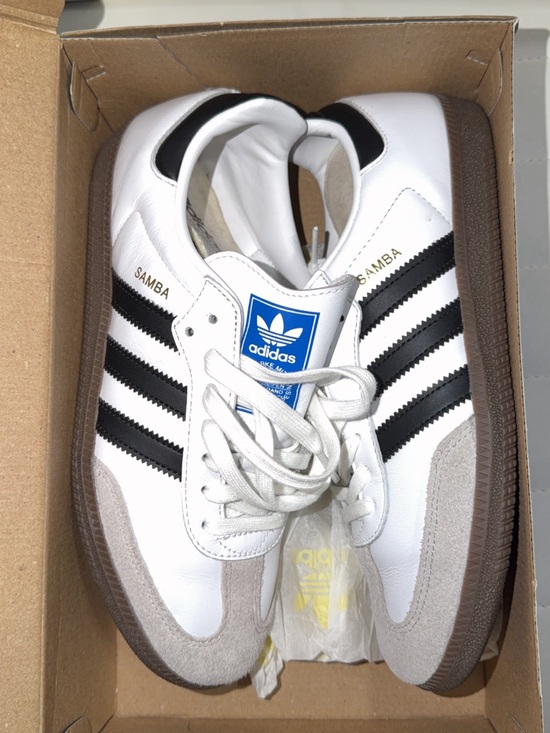 adidas Shoes - adidas White Black Samba Retro Trainers